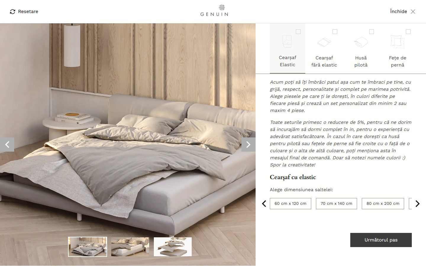 Același model pentru seturi de lenjerie personalizate