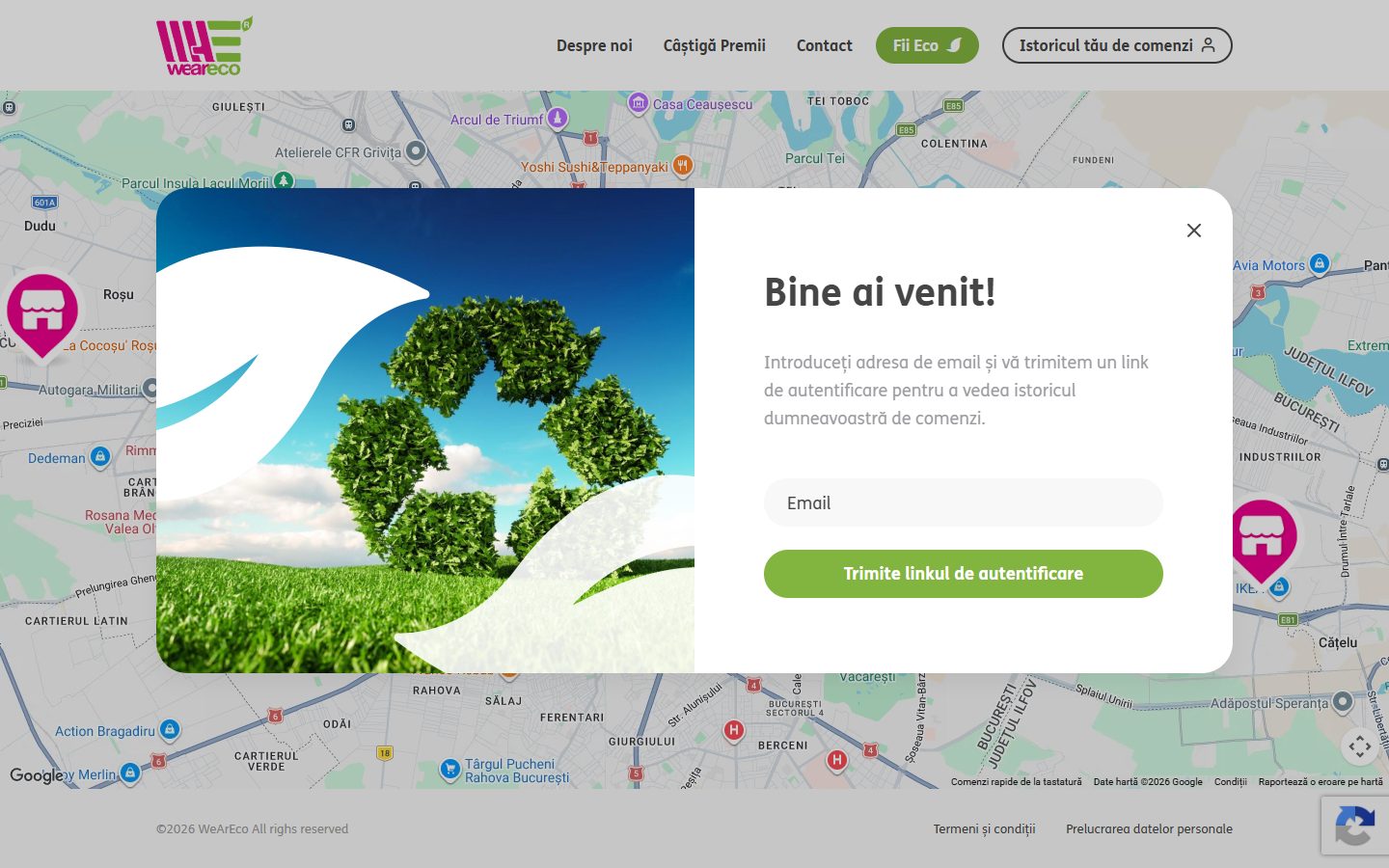 Autentificare fără parolă, prin link pe email